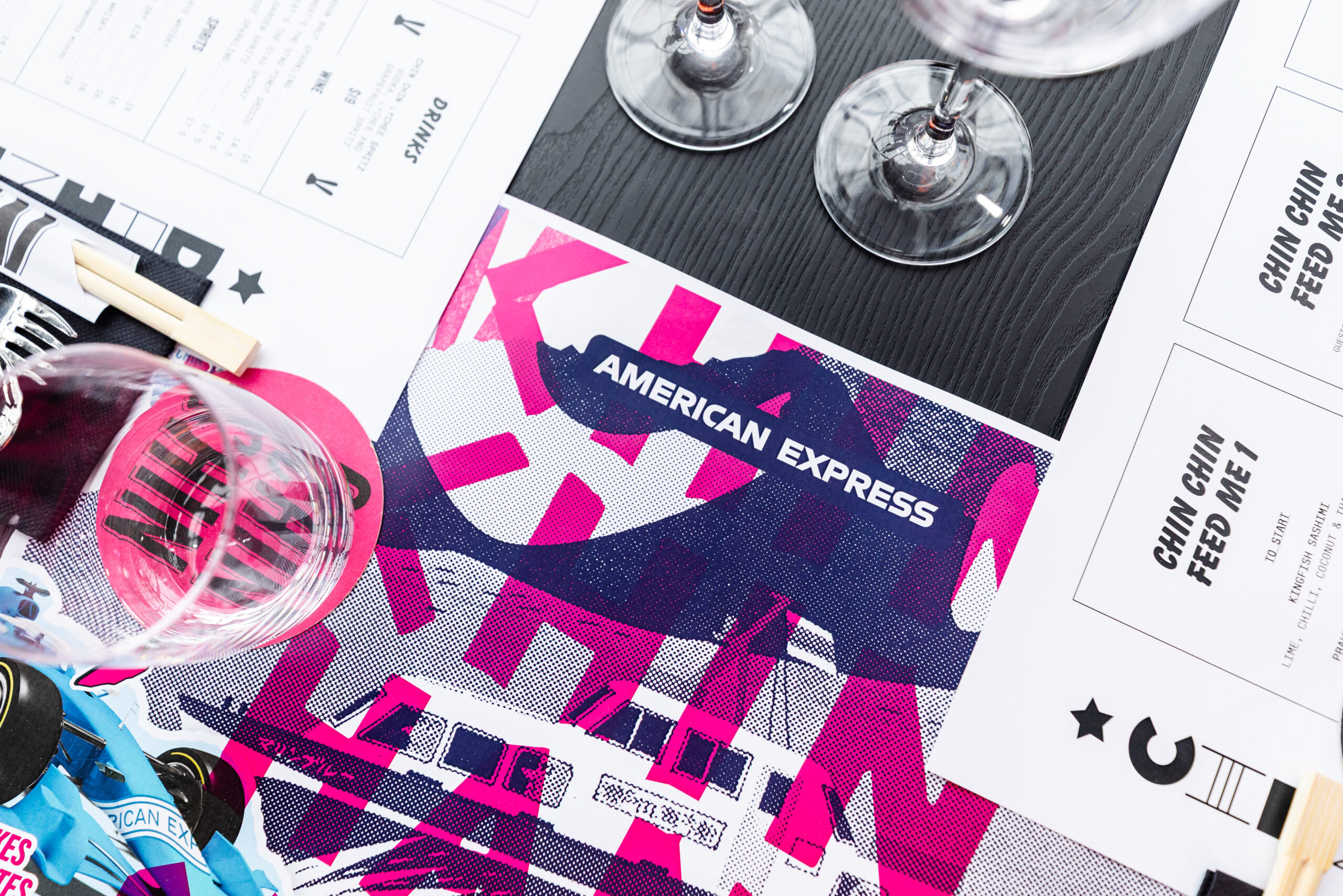 Detail shot of pass, drinks, etc